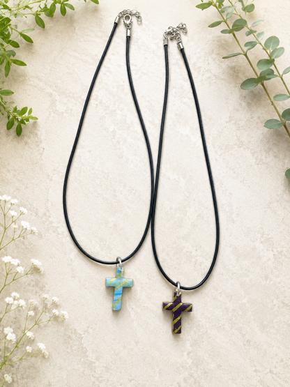 2 for $5 Polymer Clay Cross Necklace Set