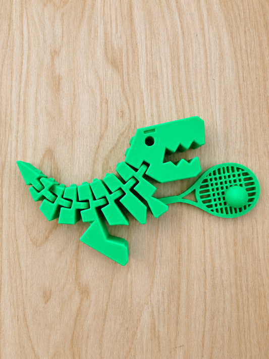 T-Rex Tennis Fidget – 3D Printed Dino Toy
