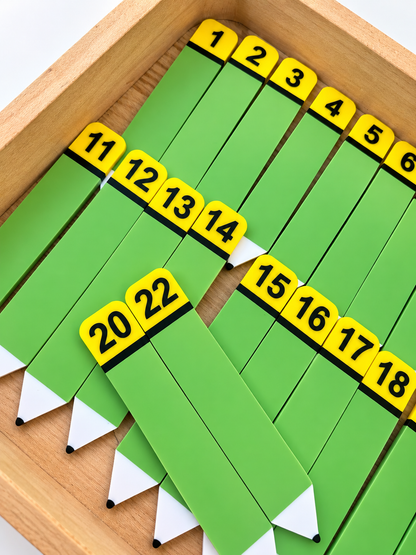 Set of Classroom Number Assignment Pencils (1-22)