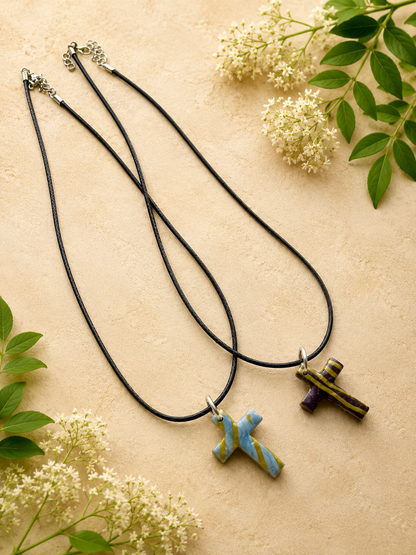 2 for $5 Polymer Clay Cross Necklace Set ✨