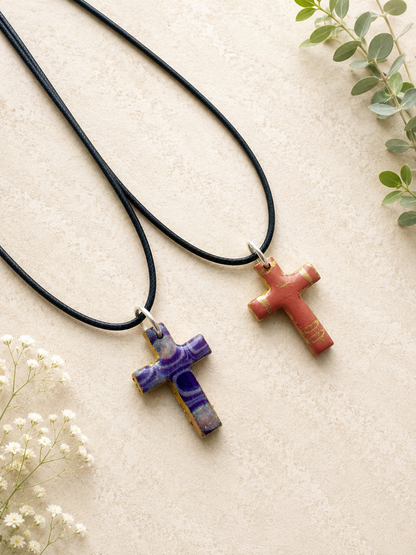 2 for $5 Polymer Clay Cross Necklace Set ✨