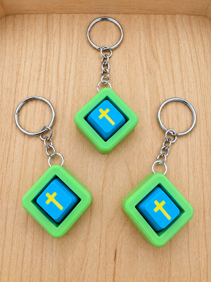 ✝️ Faith Clicker Keychain – 3D Printed Cross Fidget