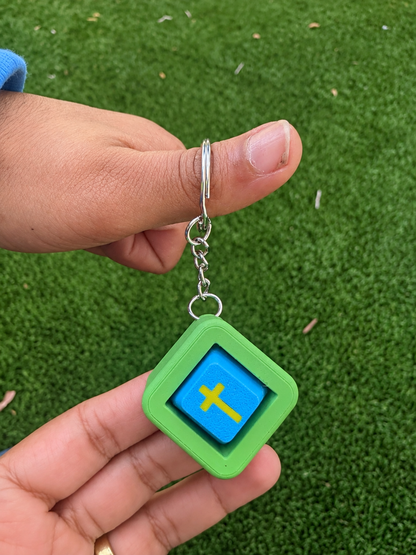✝️ Faith Clicker Keychain – 3D Printed Cross Fidget
