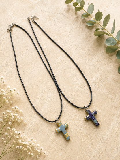 2 for $5 Polymer Clay Cross Necklace Set ✨
