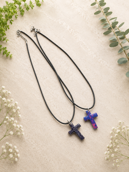 2 for $5 Polymer Clay Cross Necklace Set ✨