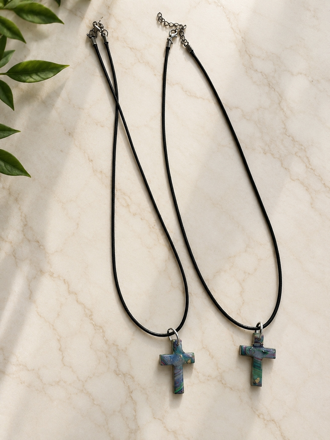 2 for $5 Polymer Clay Cross Necklace Set ✨