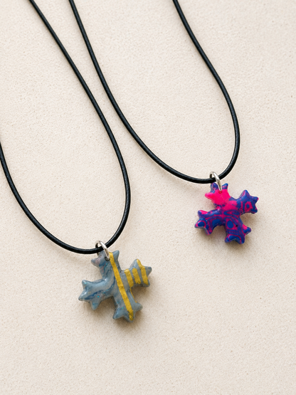 2 for $6 Handmade Polymer Clay Coptic Cross Necklaces ✨