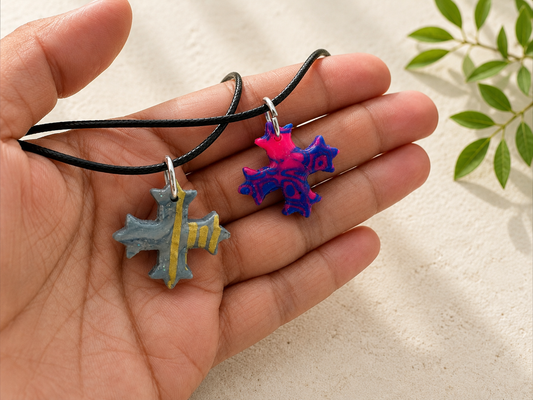 2 for $6 Handmade Polymer Clay Coptic Cross Necklaces ✨