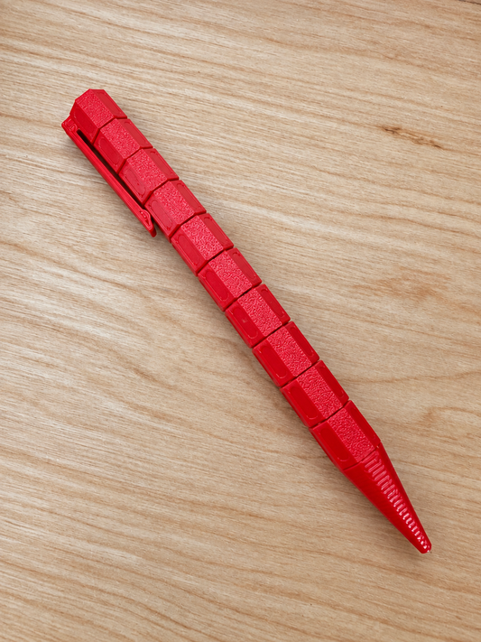 3D Printed Articulated “Ouchie” Fidget Toy – Red