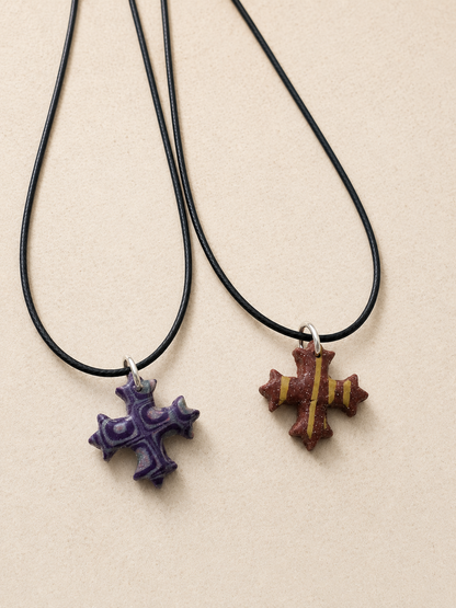 2 for $6 Handmade Polymer Clay Coptic Cross Necklaces ✨