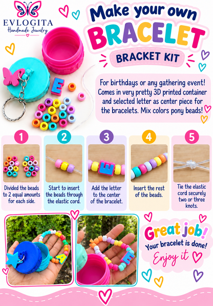 Make Your Own Personalized Bracelet Kit – 3D Printed Keychain Container