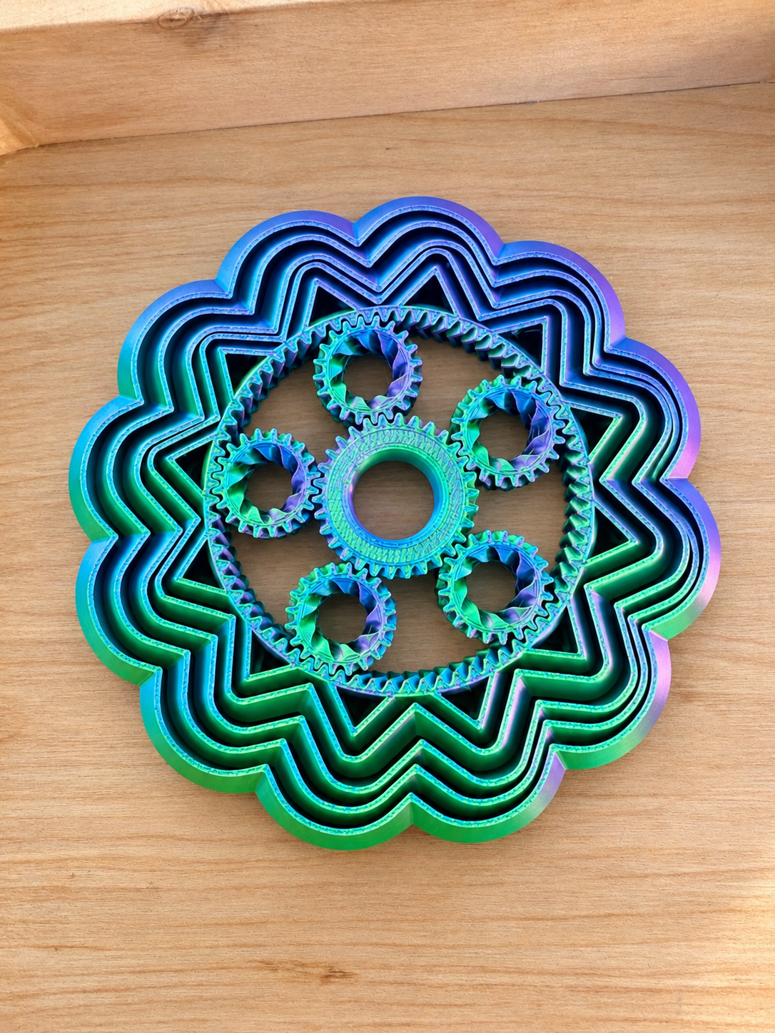 3D Printed Gear Spinner – Interactive Fidget