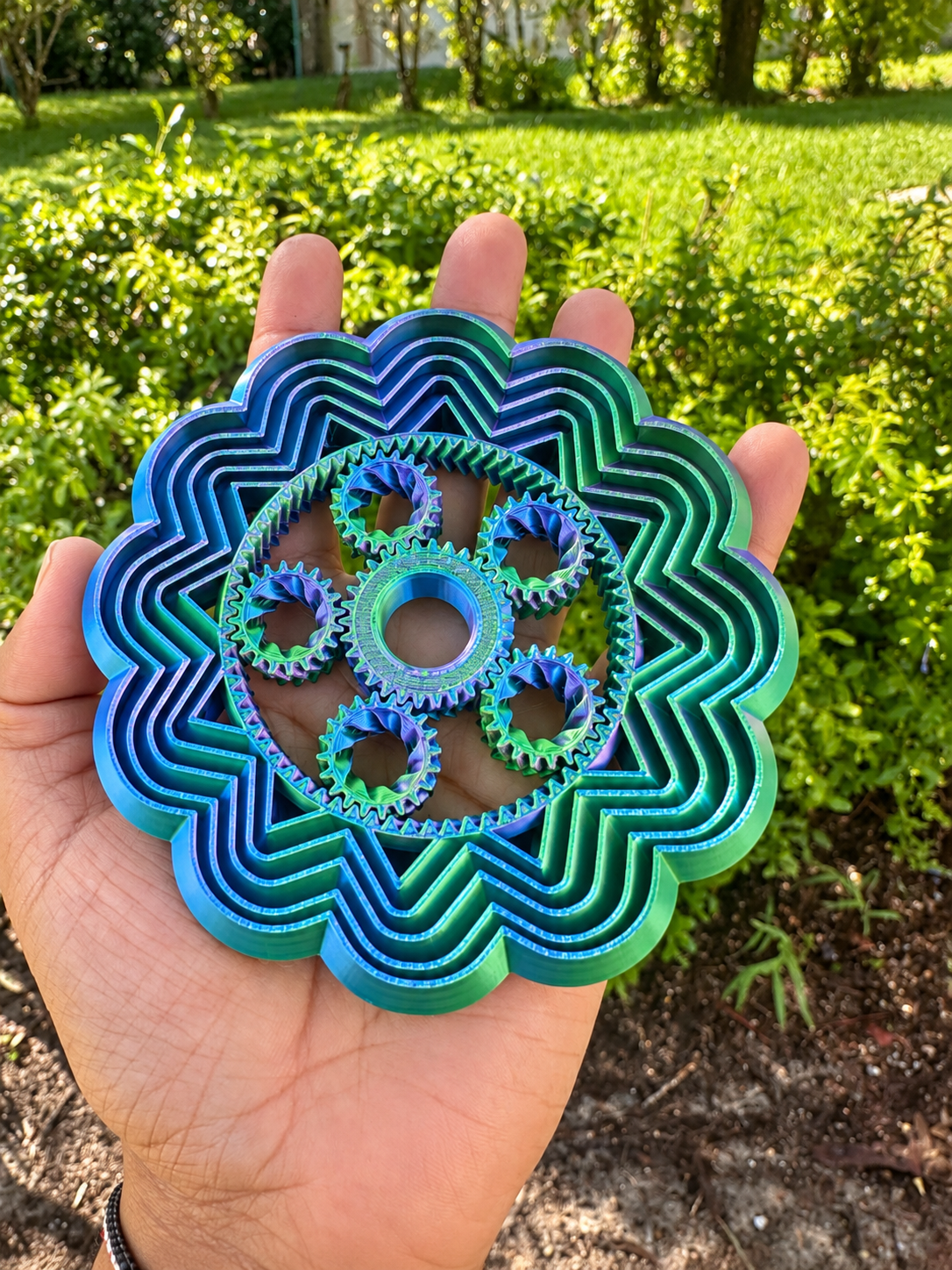 3D Printed Gear Spinner – Interactive Fidget