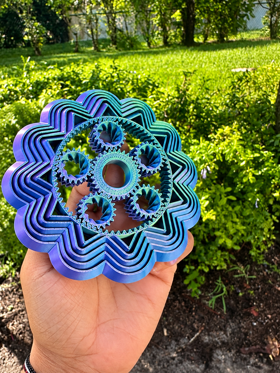 3D Printed Gear Spinner – Interactive Fidget