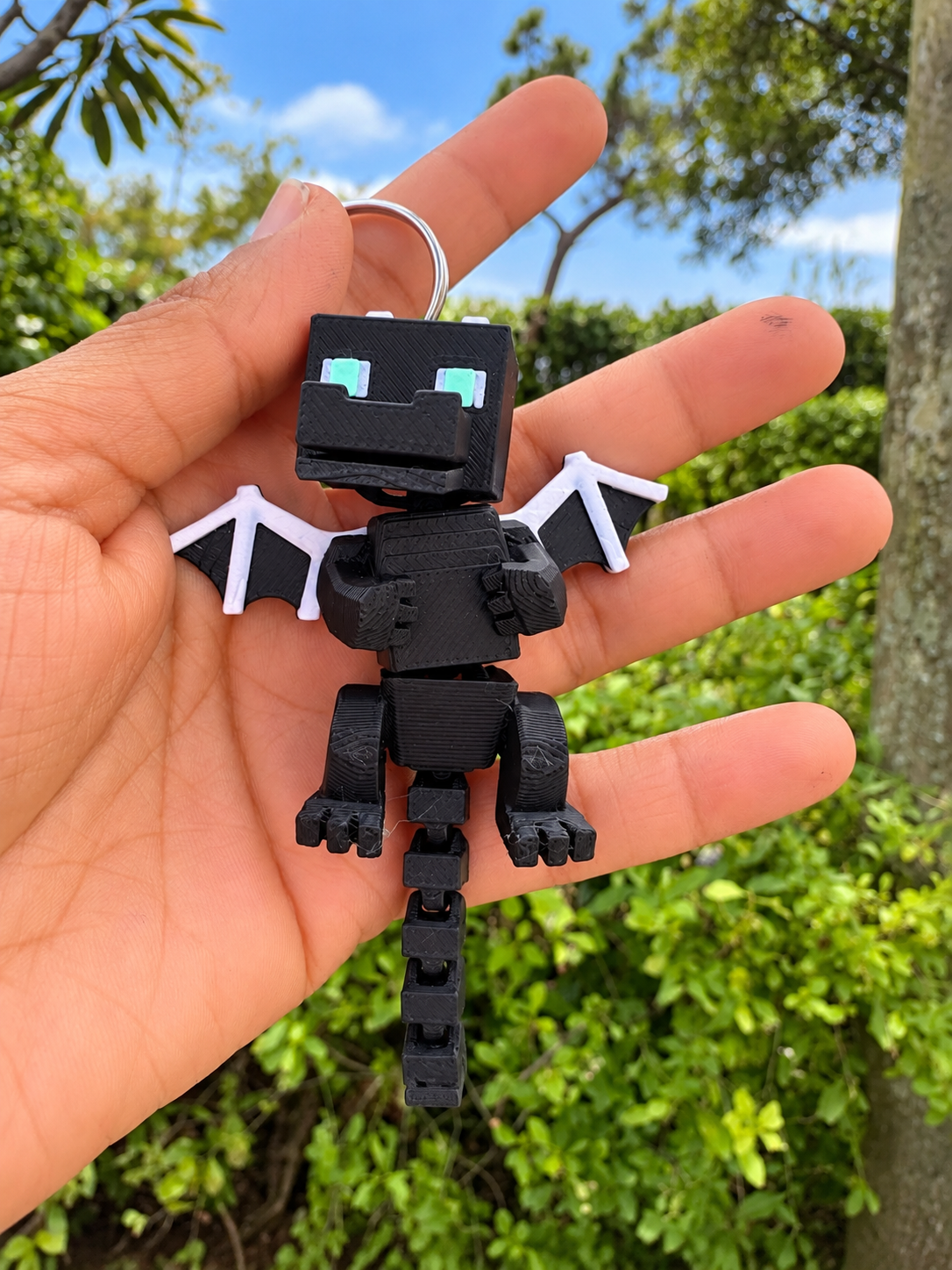 🐉 Block-Style Articulated Dragon Keychain