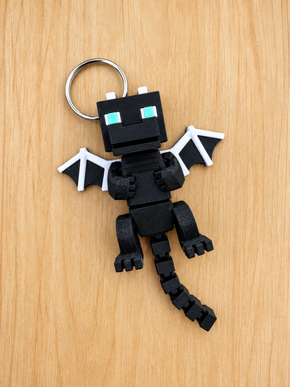 🐉 Block-Style Articulated Dragon Keychain