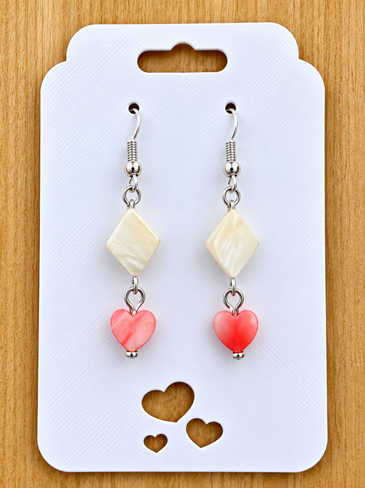 🩷 Sweetheart Mother-of-Pearl Drop Earrings
