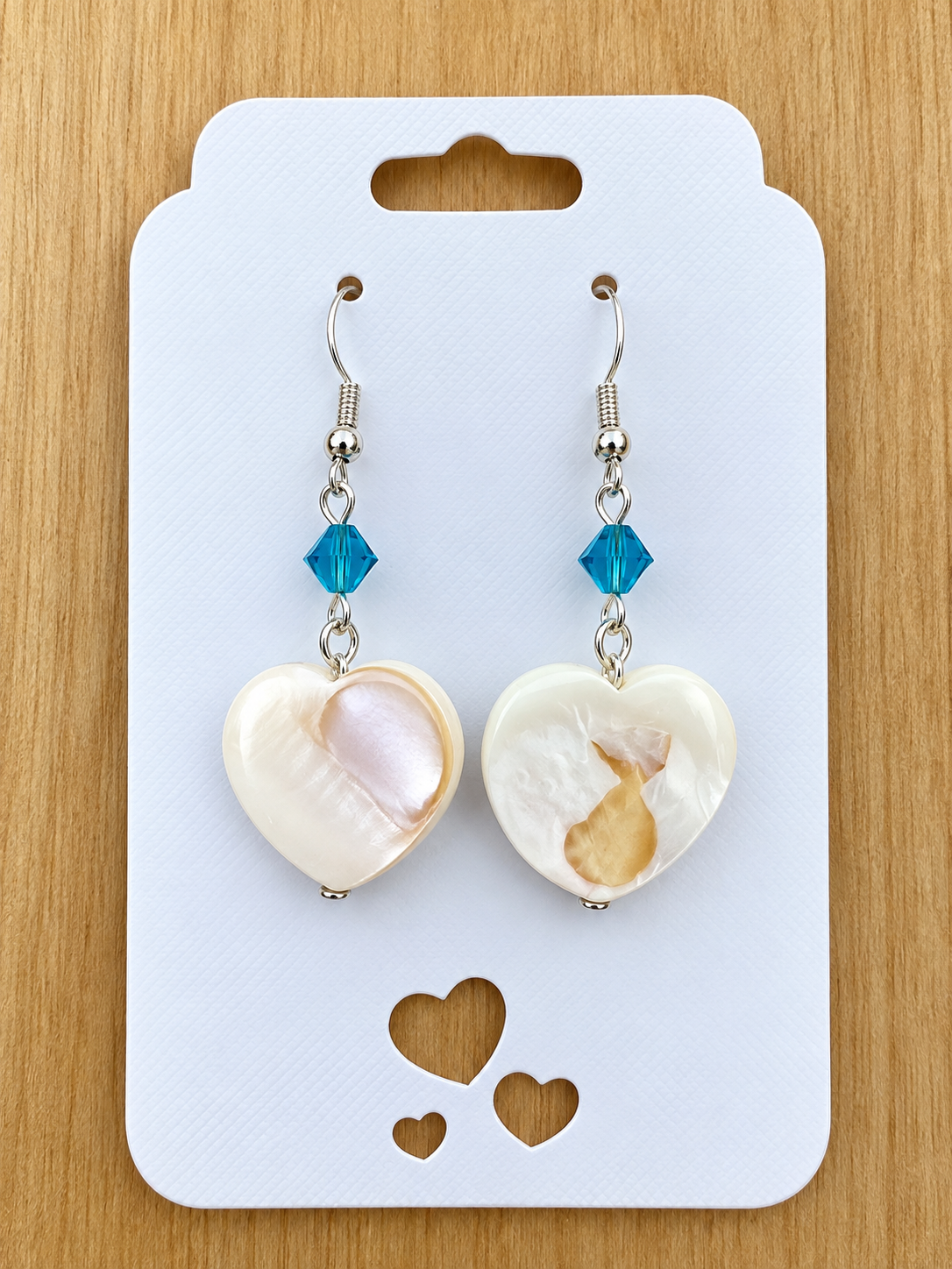 Ocean Heart Mother-of-Pearl Earrings