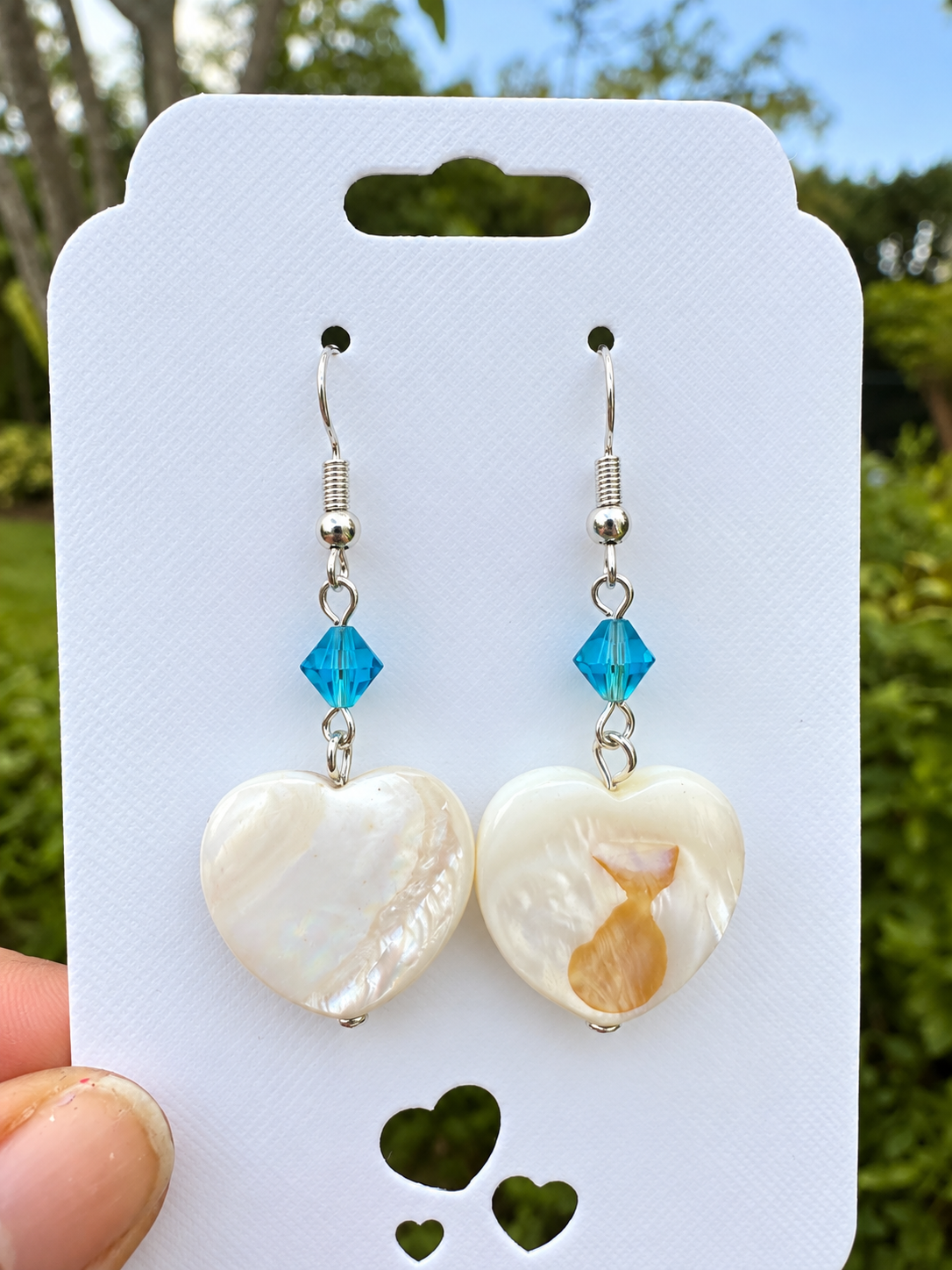 Ocean Heart Mother-of-Pearl Earrings