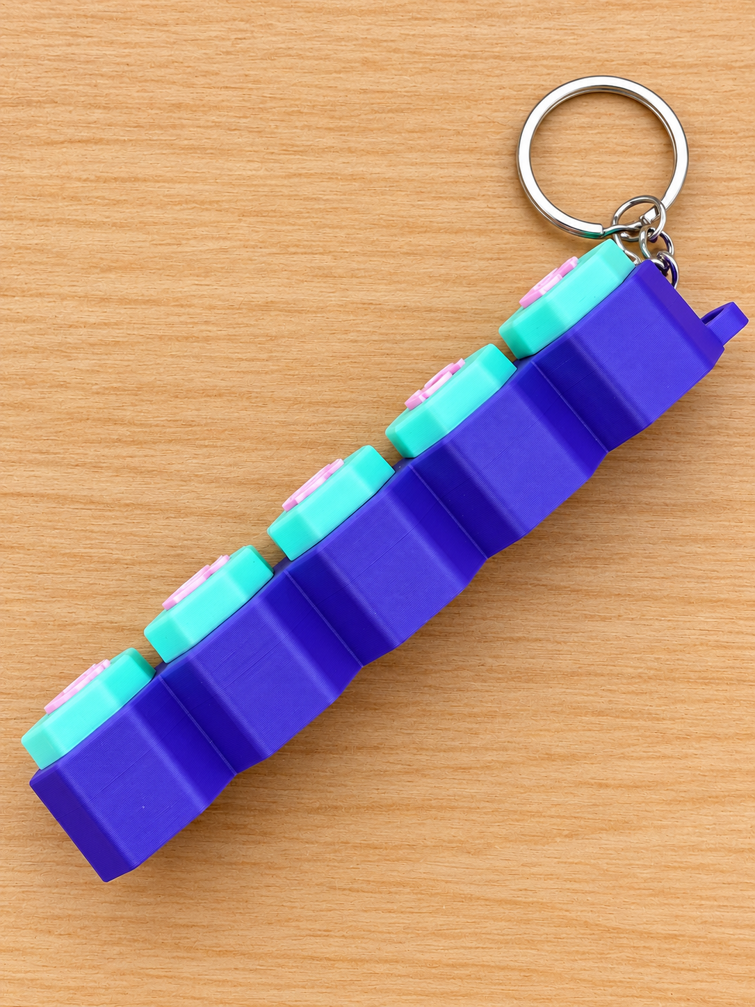 Personalized Hexagon Name Fidget Keychain (1 letter- 5)