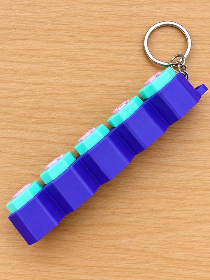 Personalized Hexagon Name Fidget Keychain (1 letter- 5)