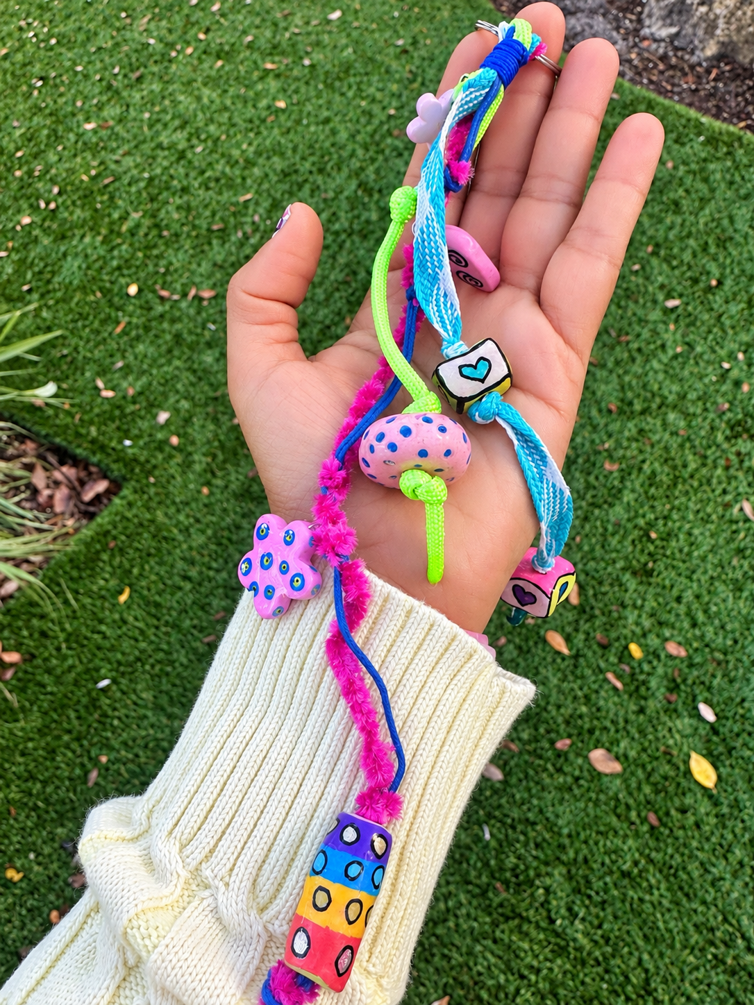 Colorful Handmade Bag Charm & Keychain