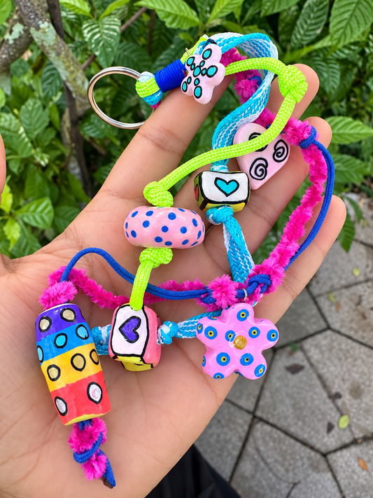Colorful Handmade Bag Charm & Keychain