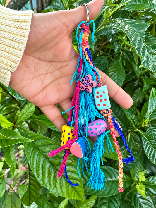 Colorful Handmade Boho Tassel Bag Charm
