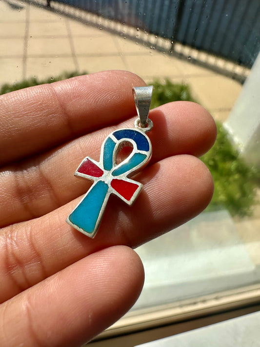 Ankh pendant turquoise