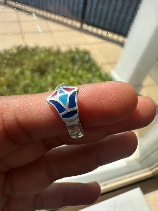 Lotus ring dark blue