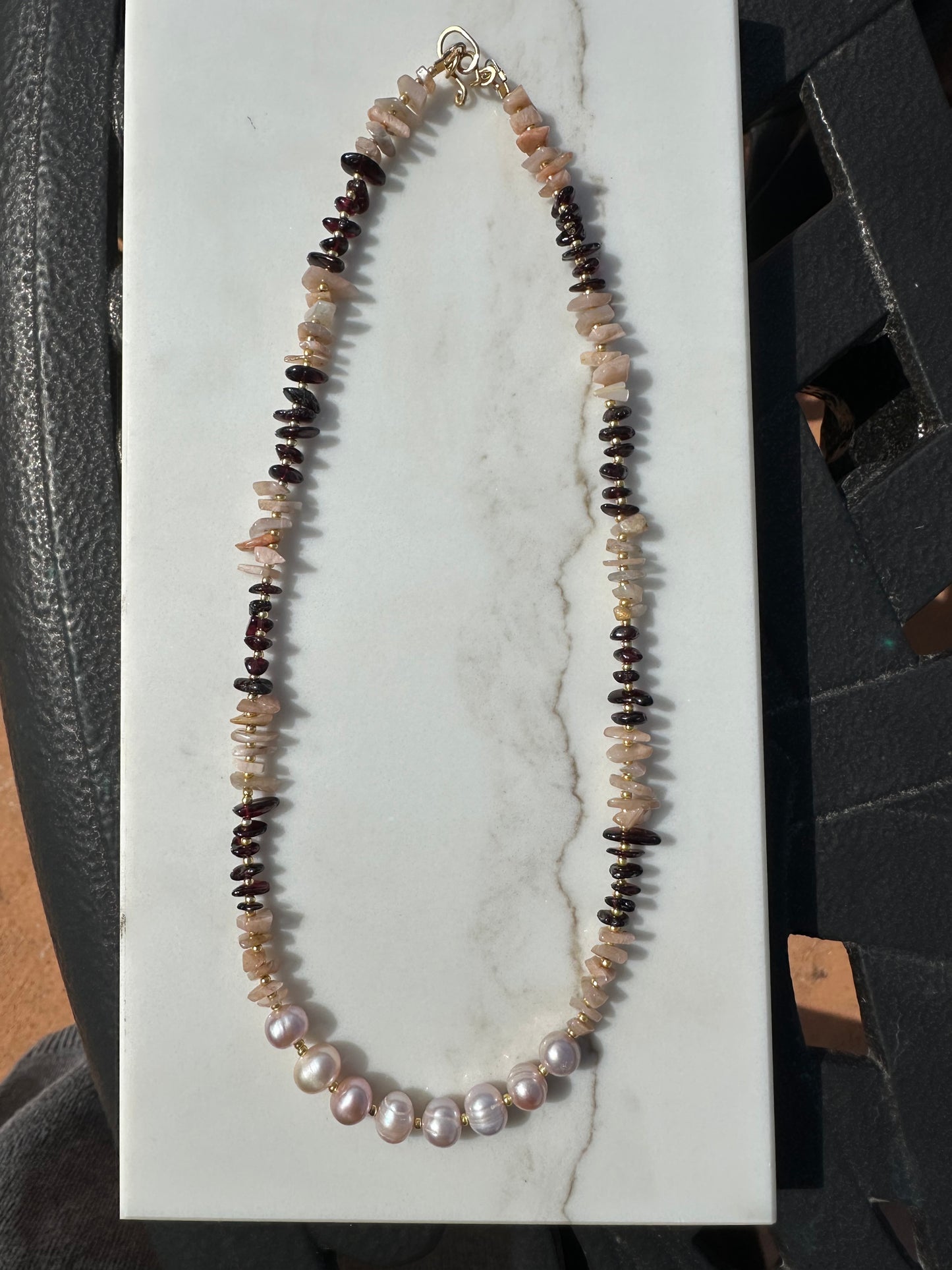 Granet Whisper Pearl Necklace