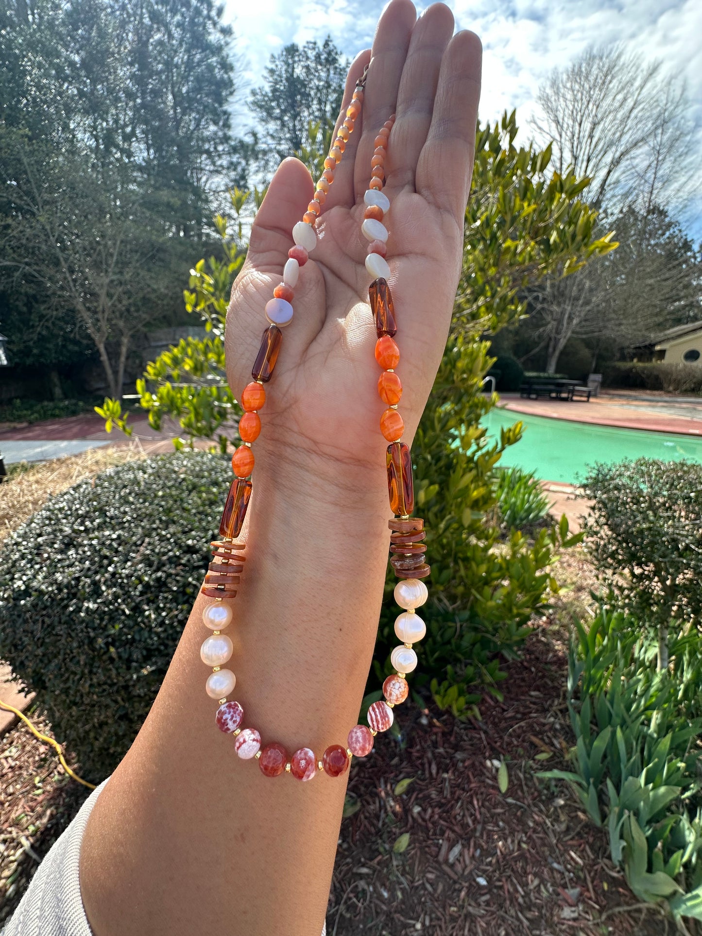 Amber&Coral Luxe Necklace