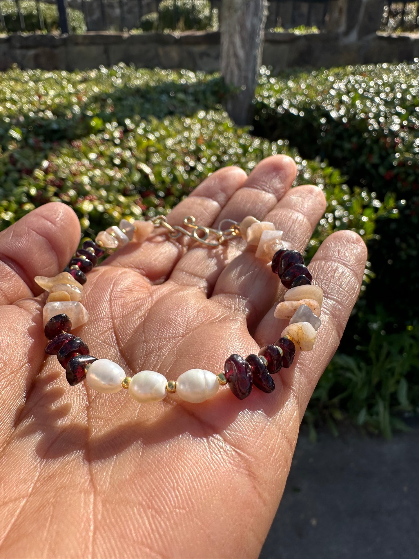 Granet/sunstone Bracelet