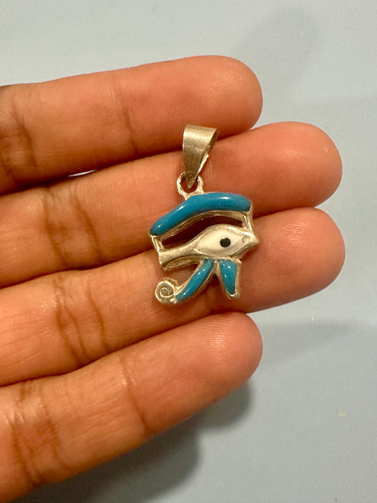 Eye of Horus light blue pendant