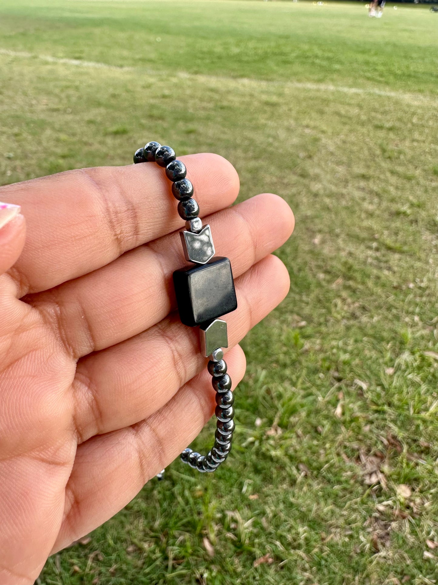 Hematite Geometry Bracelet