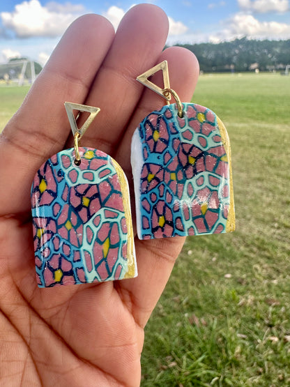 Mosaic Polymer Clay Earrings