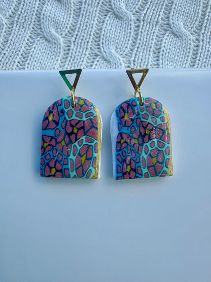 Mosaic Polymer Clay Earrings