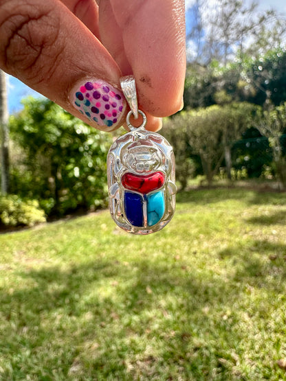 Scarab Beetle Mix Colors Pendant