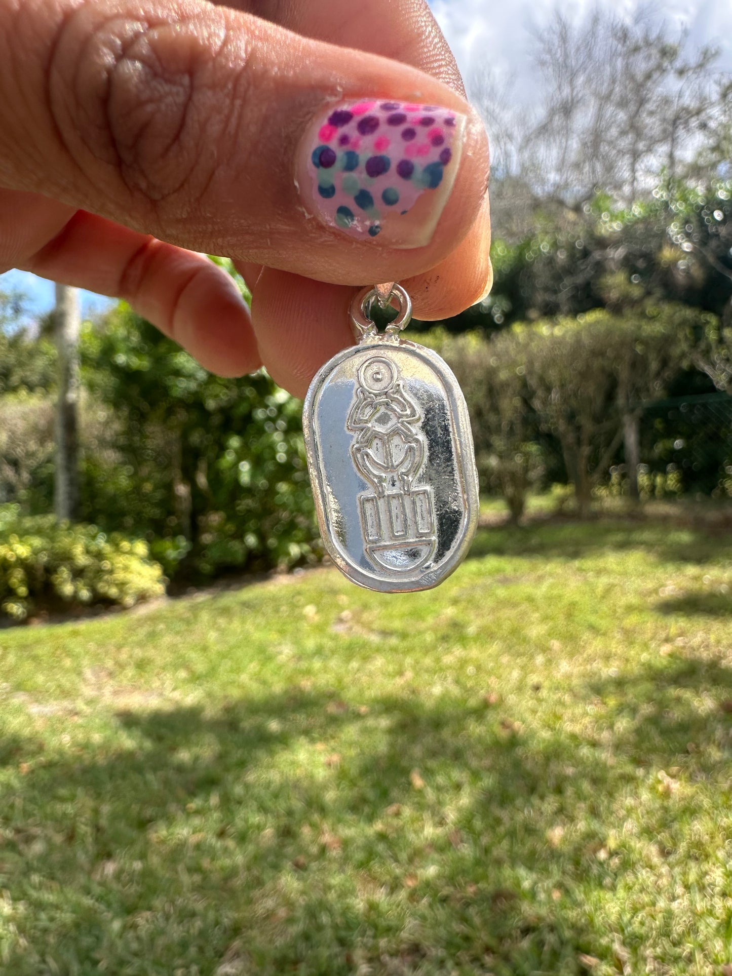 Scarab Beetle Turquoise Pendant