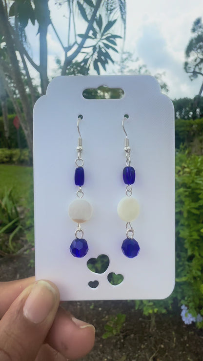 Royal Blue Mother-of-Pearl Earrings.