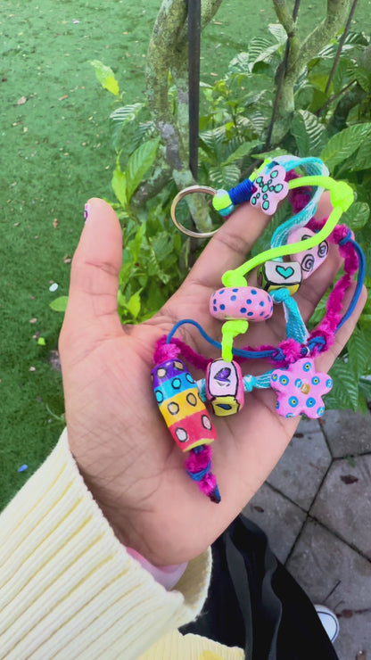 Colorful Handmade Bag Charm & Keychain