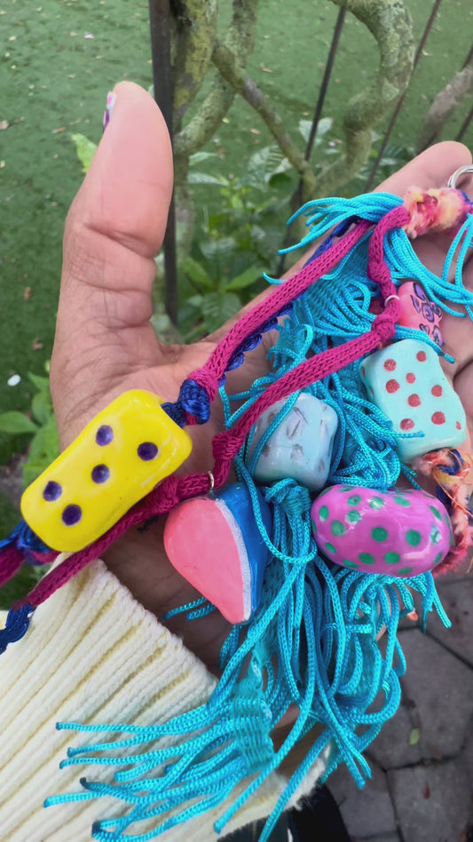 Colorful Handmade Boho Tassel Bag Charm