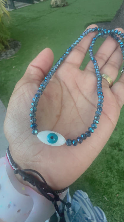 Midnight Blue Evil Eye Necklace