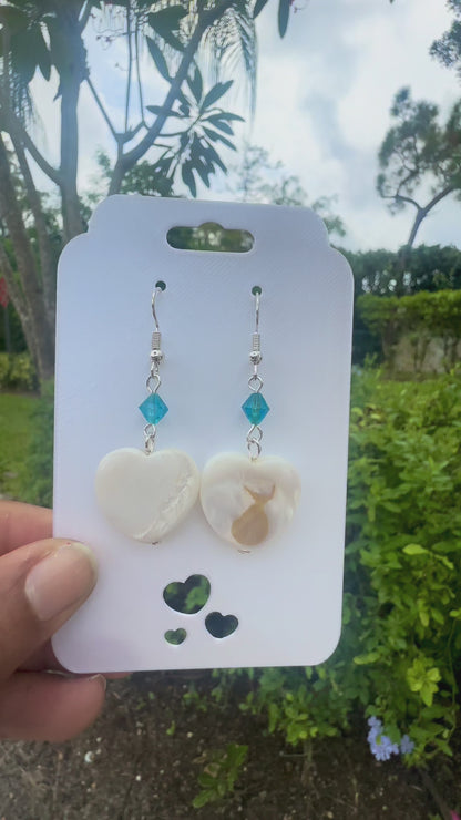 Ocean Heart Mother-of-Pearl Earrings