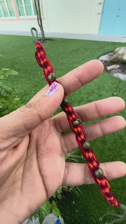 🔥 Sunset Evil Eye Macramé Bracelet
