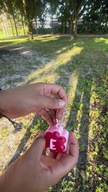 Personalized 3D Printed Flower Keychain