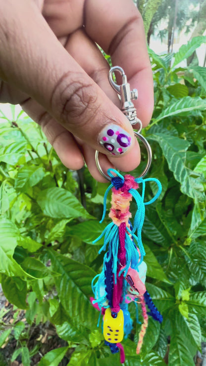 Colorful Handmade Boho Tassel Bag Charm