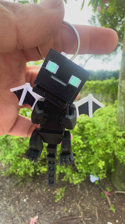 🐉 Block-Style Articulated Dragon Keychain