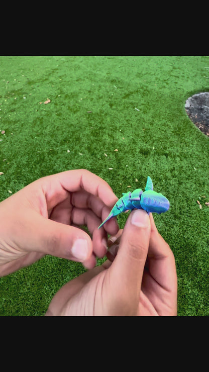 3D Printed Articulated Shark Fidget Toy